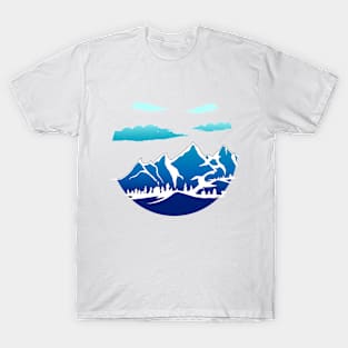 Blue Skies Mountain Range T-Shirt